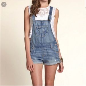 Hollister Denim Shorts Overalls